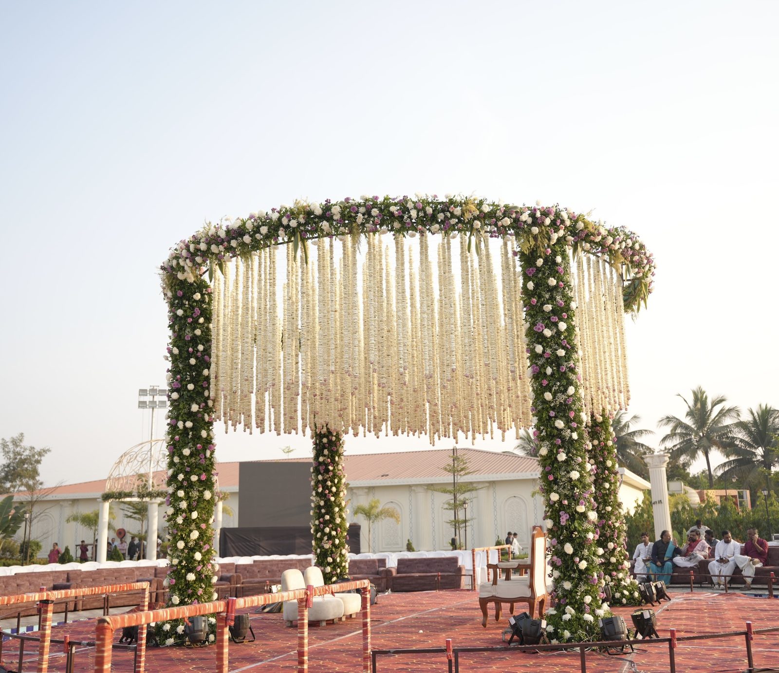 Jaimala exchange as rose petals fall